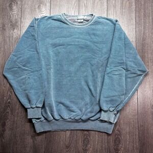 Vintage Northern Reflections Blue Cotton Sweatshirt Distressed XL Heavy Blank